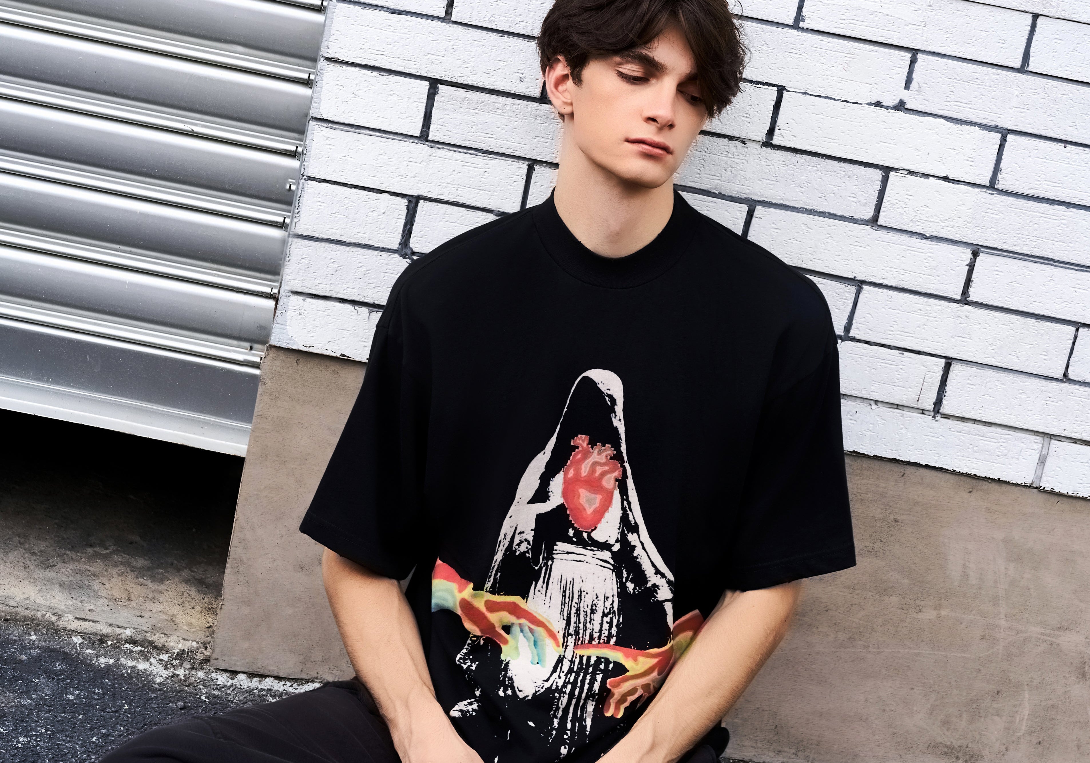 Rockin' the Streets with the rock&Caleb Flame Tee