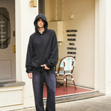 Men's Oversized Potassium Spray Black Sweatpants - Baggy Fitting Relaxed Streetwear for Daily Comfort
