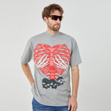 Rebellious Ribcage&Skull Graphic T-shirt