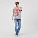 Rebellious Ribcage&Skull Graphic T-shirt
