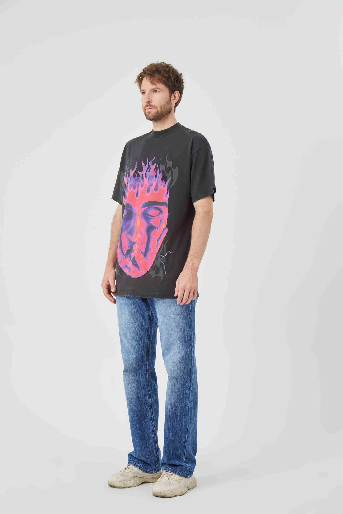 Flame - Shadow Cool - Face T - shirt