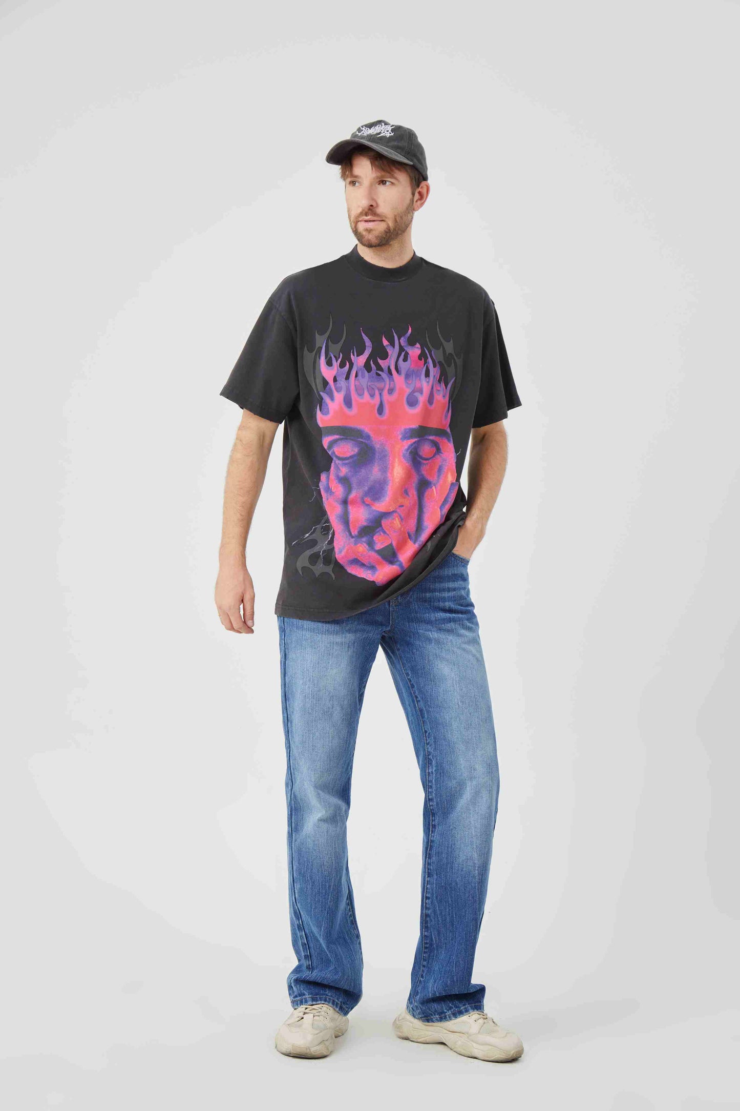 Flame - Shadow Cool - Face T - shirt