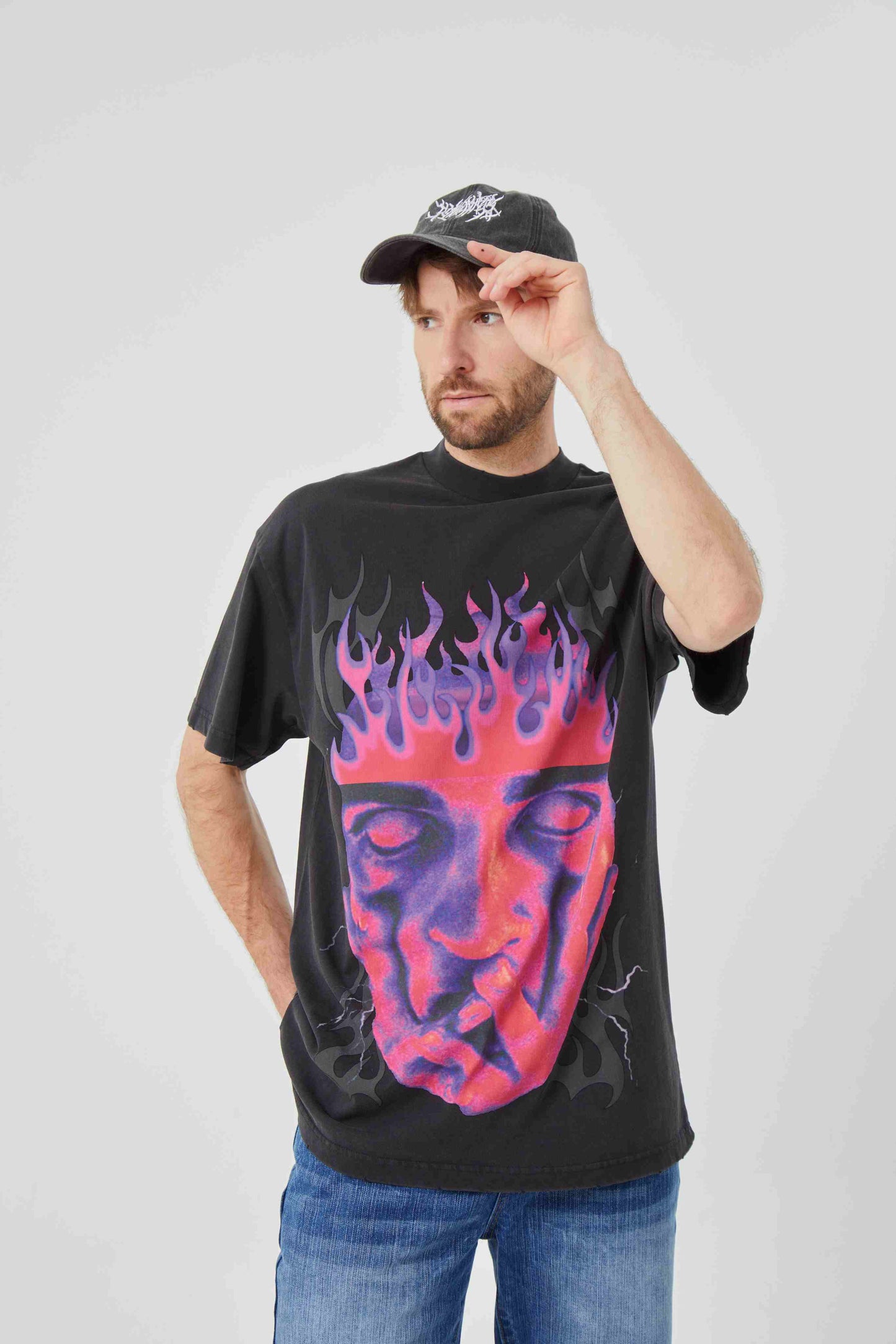 Flame - Shadow Cool - Face T - shirt
