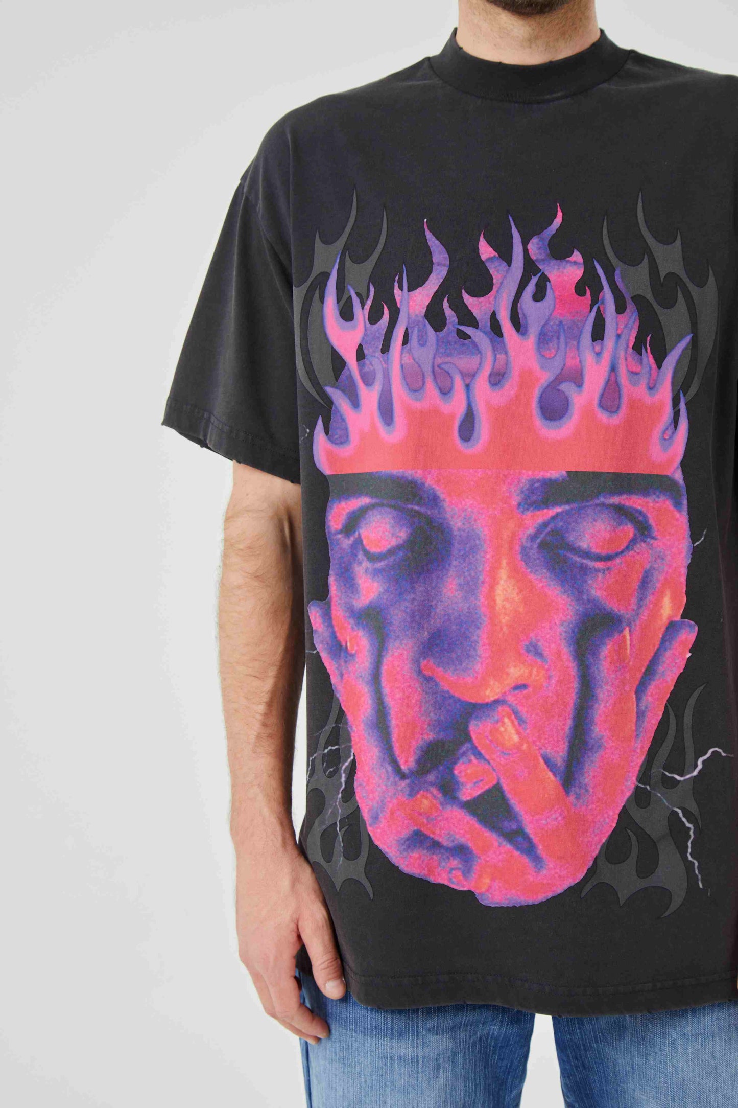 Flame - Shadow Cool - Face T - shirt