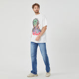 Flaming Skull Pulse White T-shirt
