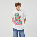 Flaming Skull Pulse White T-shirt