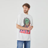 Flaming Skull Pulse White T-shirt