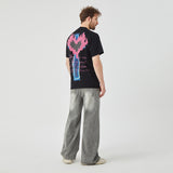 Ghostly Skull and Flame Graphic T-shirt