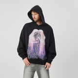 ROCK&CALEB Black Hoodies with Flaming Heart