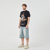 ROCK&CALEB Enigmatic Hooded Graphic T-shirt