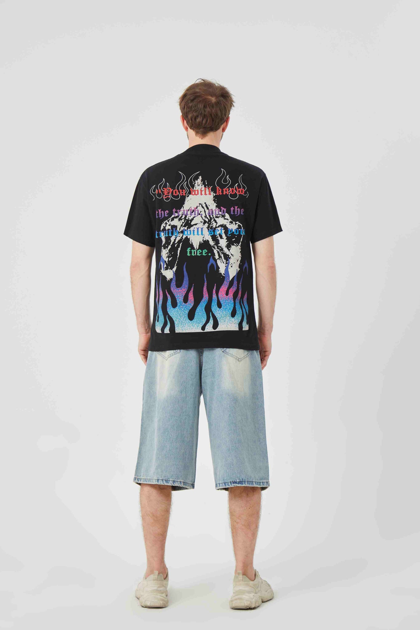 ROCK & CALEB Enigmatic Hooded Graphic T - shirt