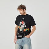 ROCK&CALEB Enigmatic Hooded Graphic T-shirt