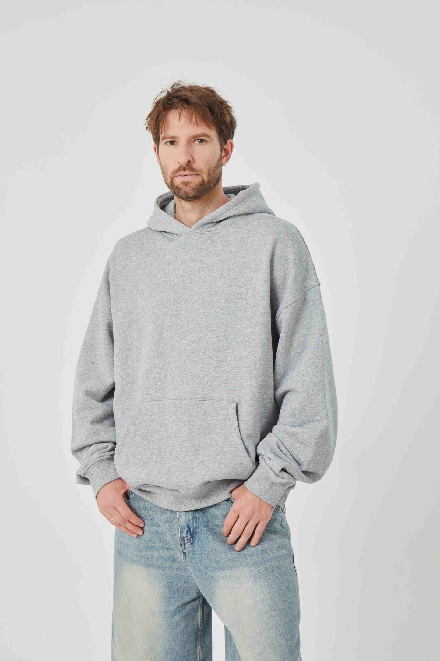 ROCK & CALEB Casual Grey Hoodie Ensemble
