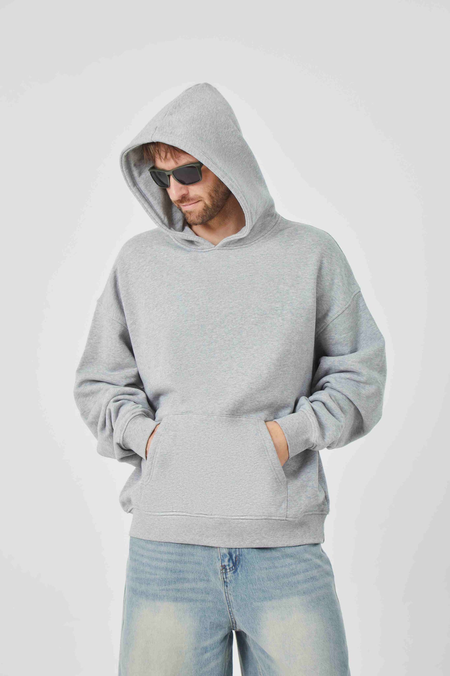 ROCK & CALEB Casual Grey Hoodie Ensemble