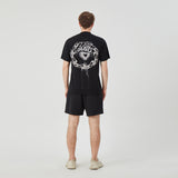ROCK&CALEB Men’s Black Short - Sleeve T - Shirt with White Skeleton Graphic