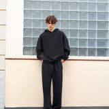 Men's Oversized Black Sweatpants - Baggy Fitting Relaxed Streetwear for Daily Comfort