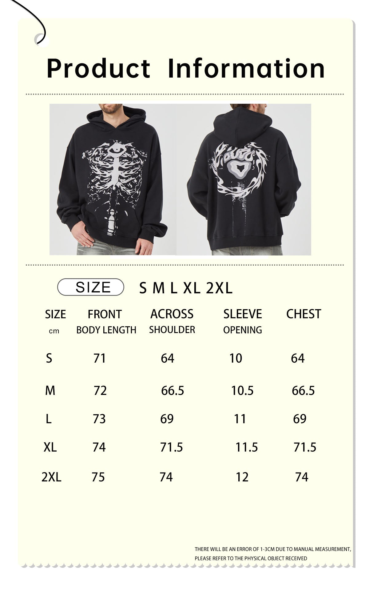 Black Motif Design Hoodie