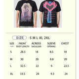 Ghostly Skull and Flame Graphic T-shirt