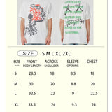 Stylish White Oversized T - Shirt with Edgy Skeleton & Chain Graphic Design