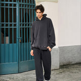 Men's Oversized Black Sweatpants - Baggy Fitting Relaxed Streetwear for Daily Comfort