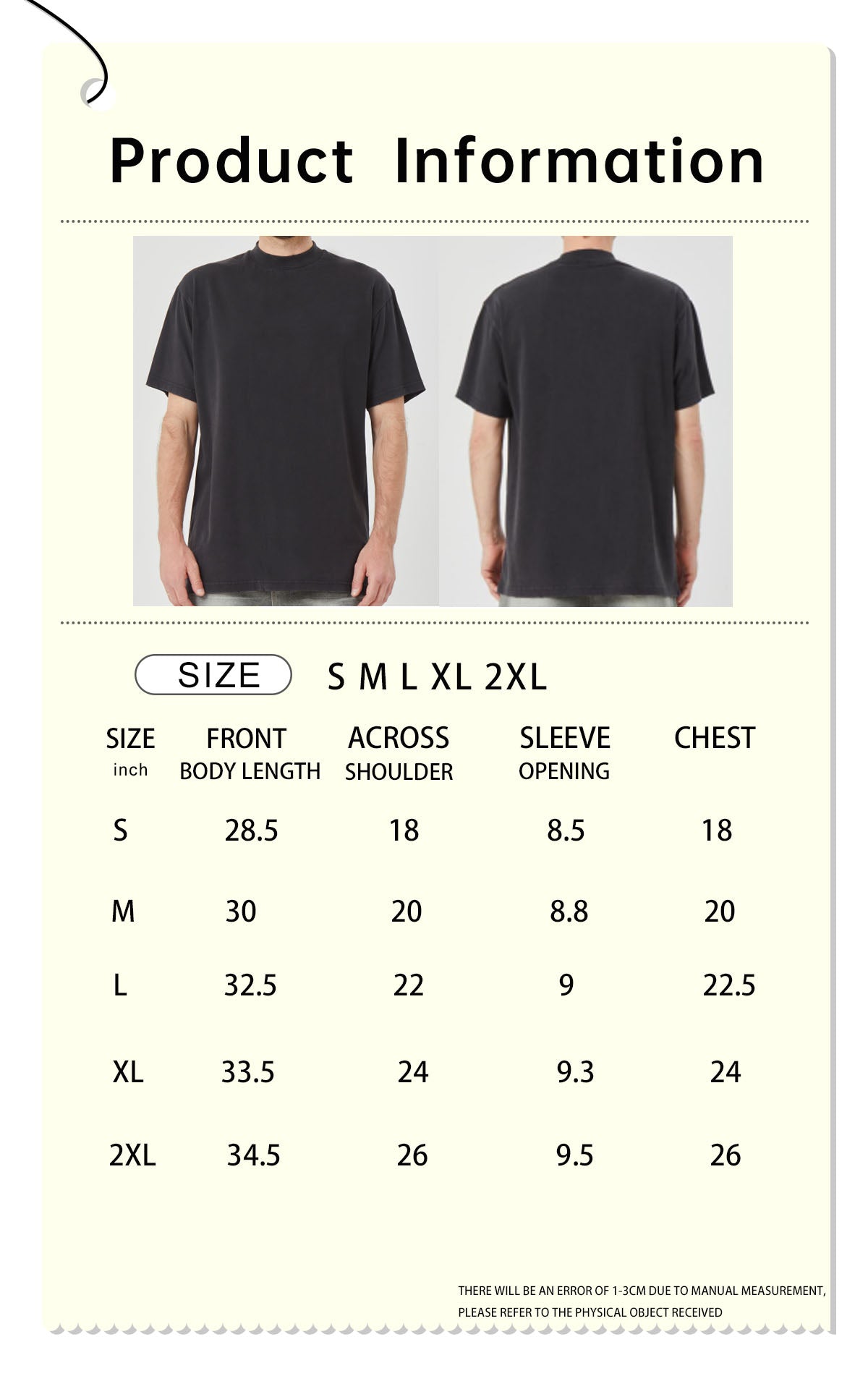 Oversized Black Cotton T - shirt