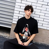Men's Relaxed Fit Black Graphic T-Shirt