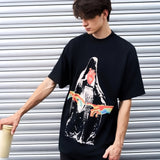Men's Relaxed Fit Black Graphic T-Shirt