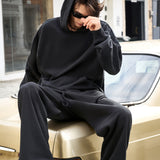Men's Oversized Black Sweatpants - Baggy Fitting Relaxed Streetwear for Daily Comfort