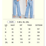 Women's High-Waisted Light Blue Wide-Leg Jeans