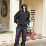 Men's Oversized Potassium Spray Black Sweatpants - Baggy Fitting Relaxed Streetwear for Daily Comfort