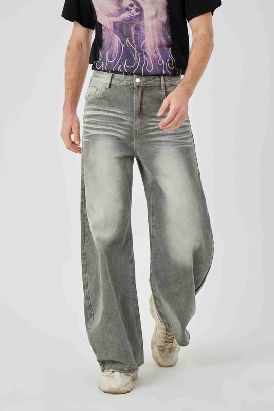 Rock&Calib Distressed Grey Denim Jeans