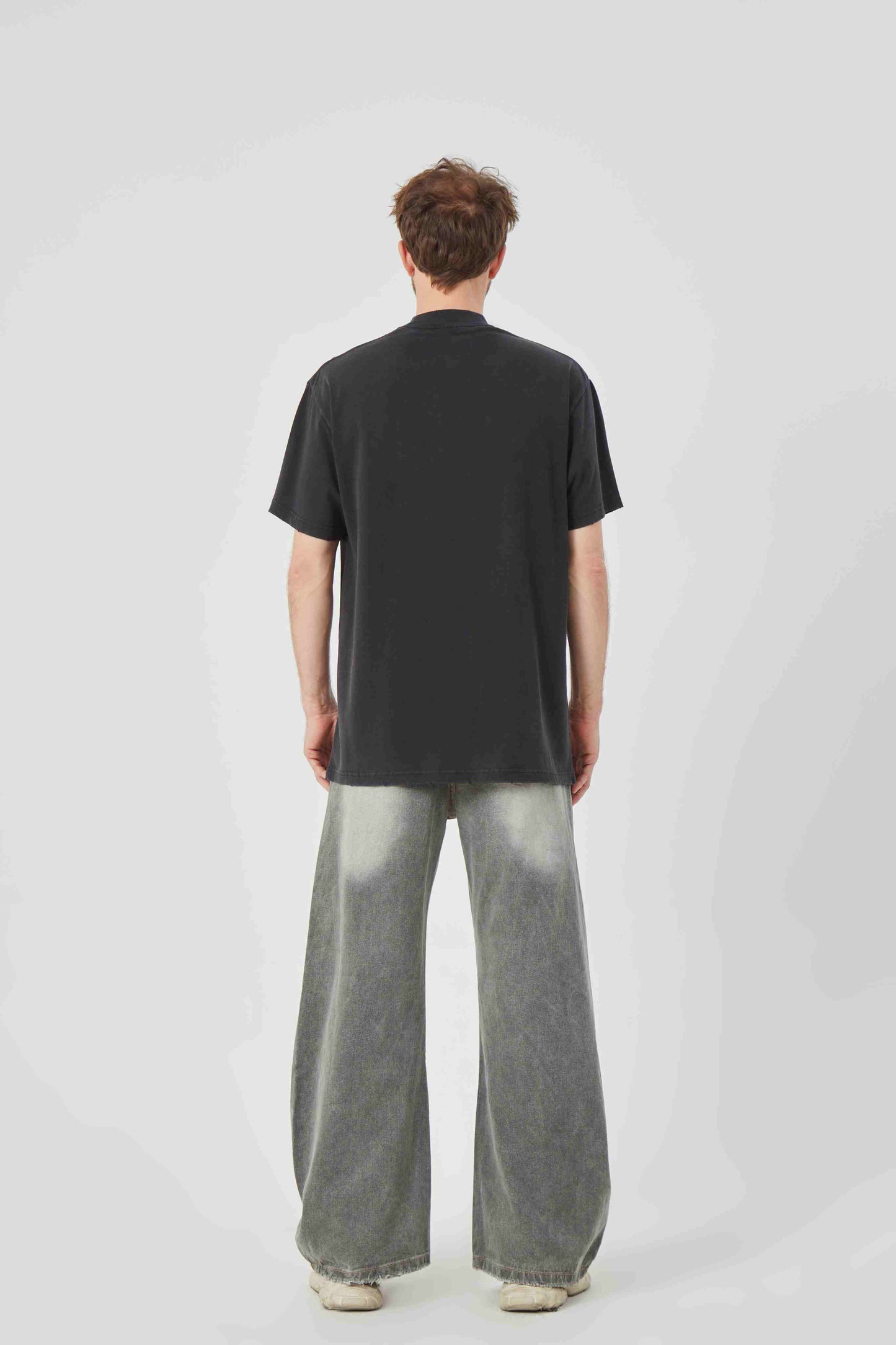 Oversized Black Cotton T - shirt