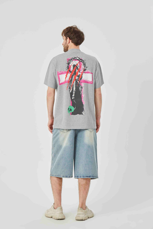 ROCK & CALEB Gothic Cross T - shirt