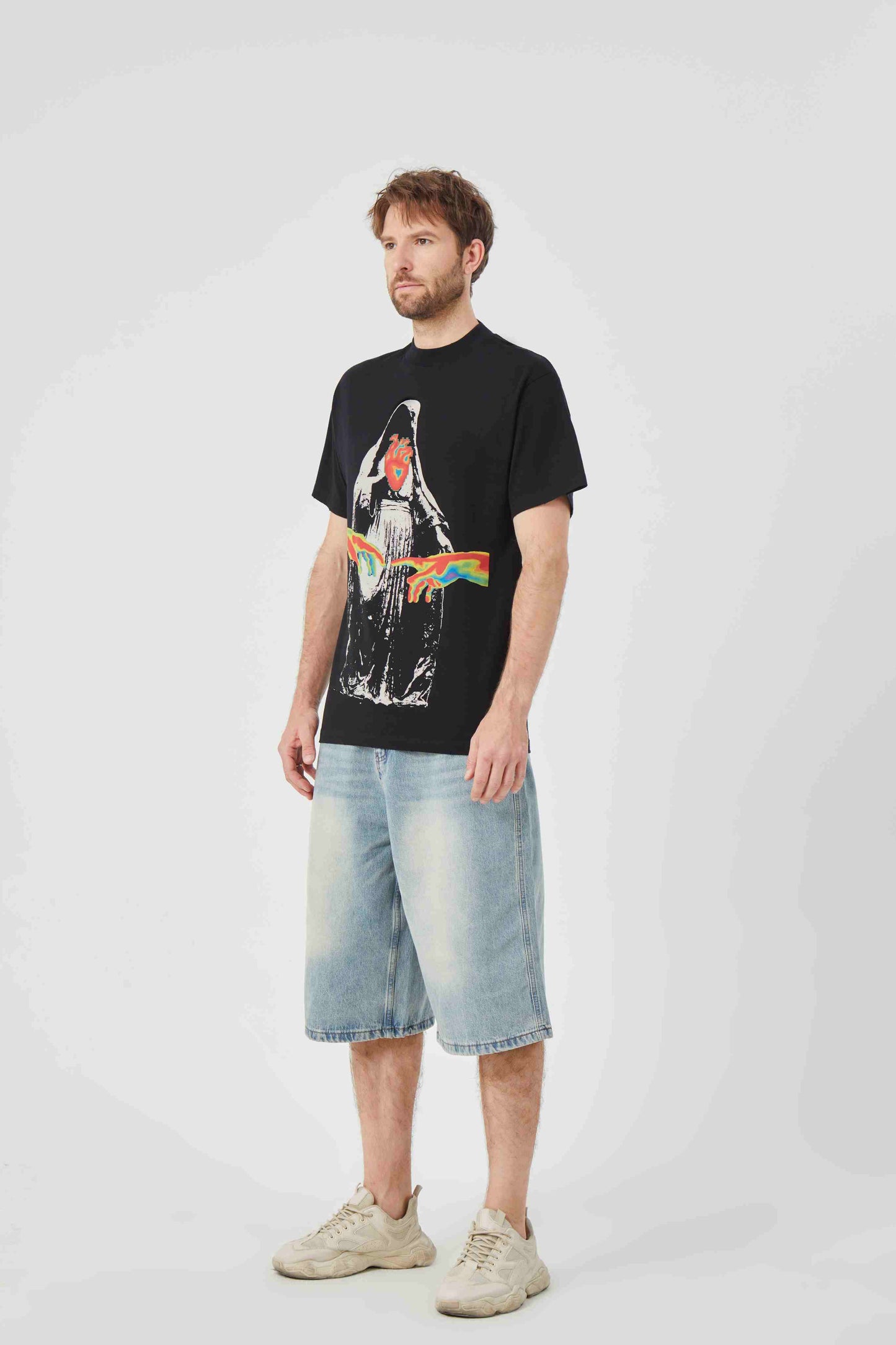 ROCK & CALEB Enigmatic Hooded Graphic T - shirt