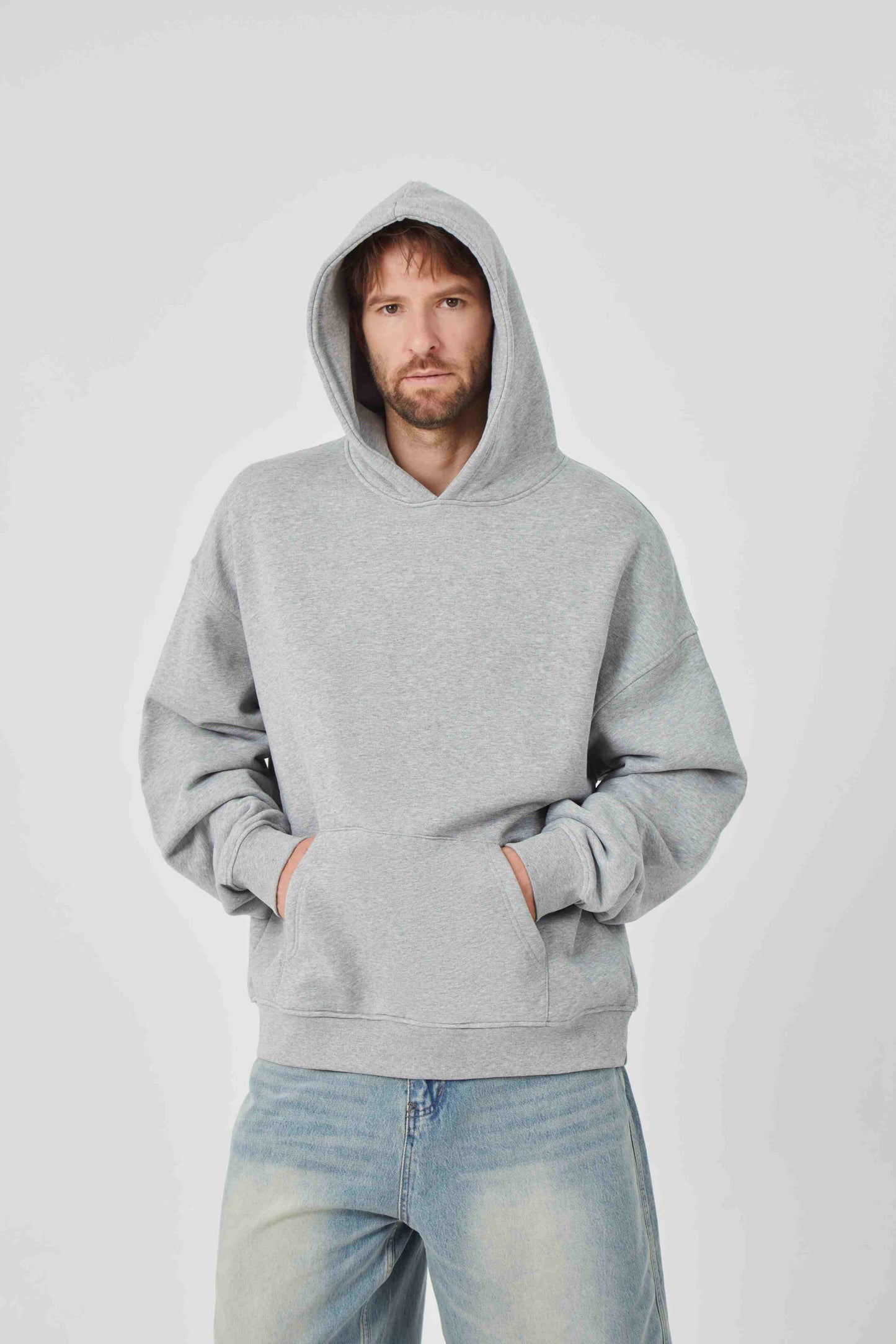 ROCK & CALEB Casual Grey Hoodie Ensemble