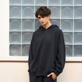 Men's Oversize Vintage black side pocket hoodie