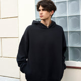 Men's Oversize Vintage black side pocket hoodie