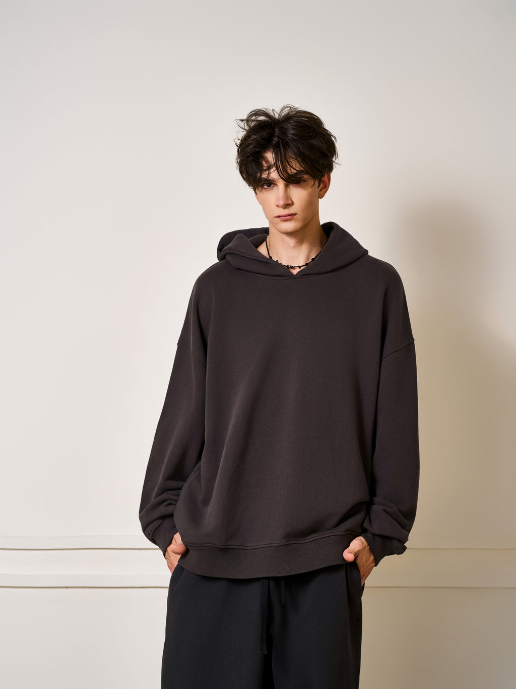 Men's Oversize Grey side pocket hoodie