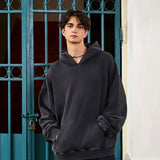 Men's Oversized Vintage Black Hoodie