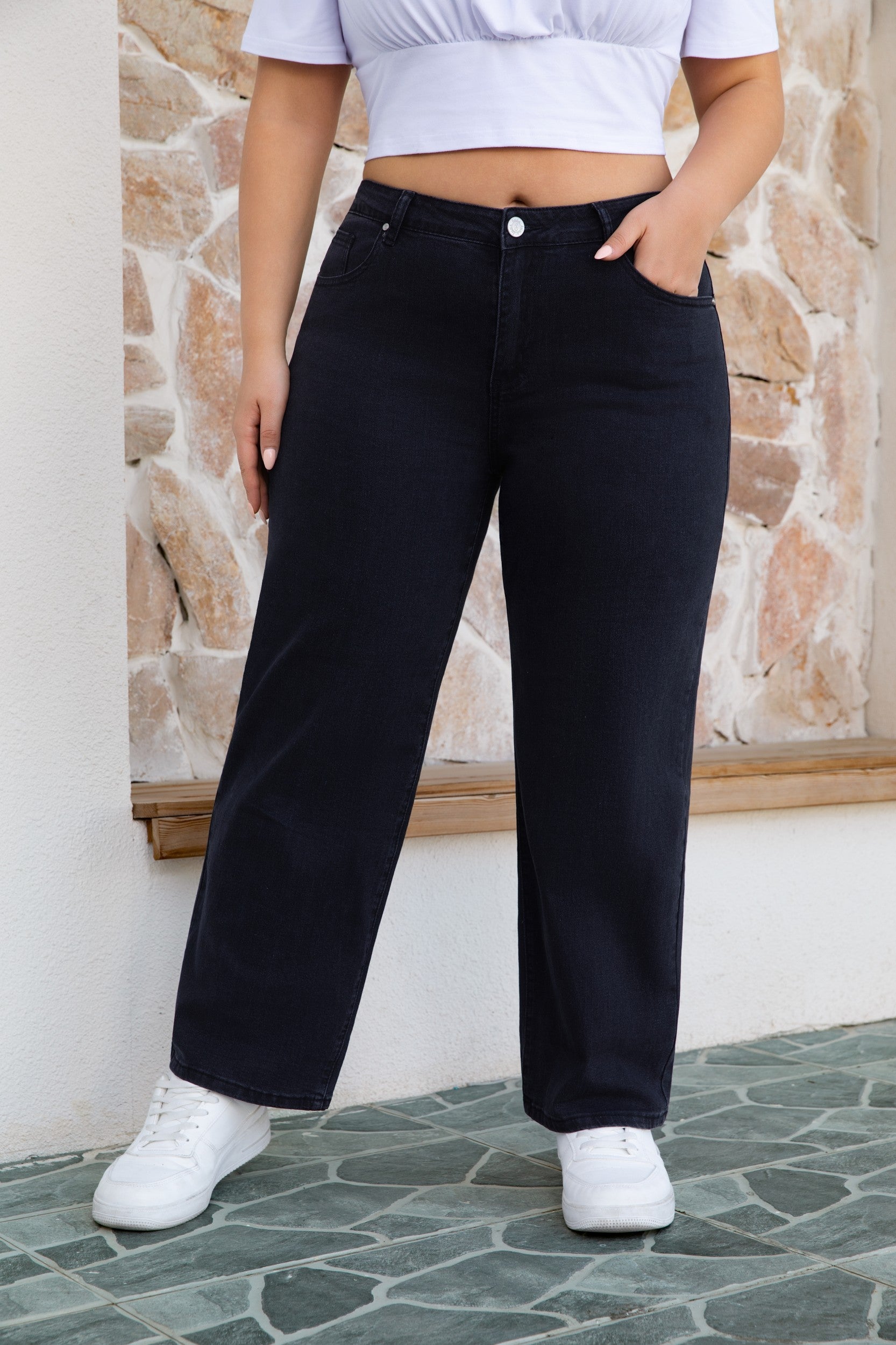 Fashionable and trendy plus-size jeans