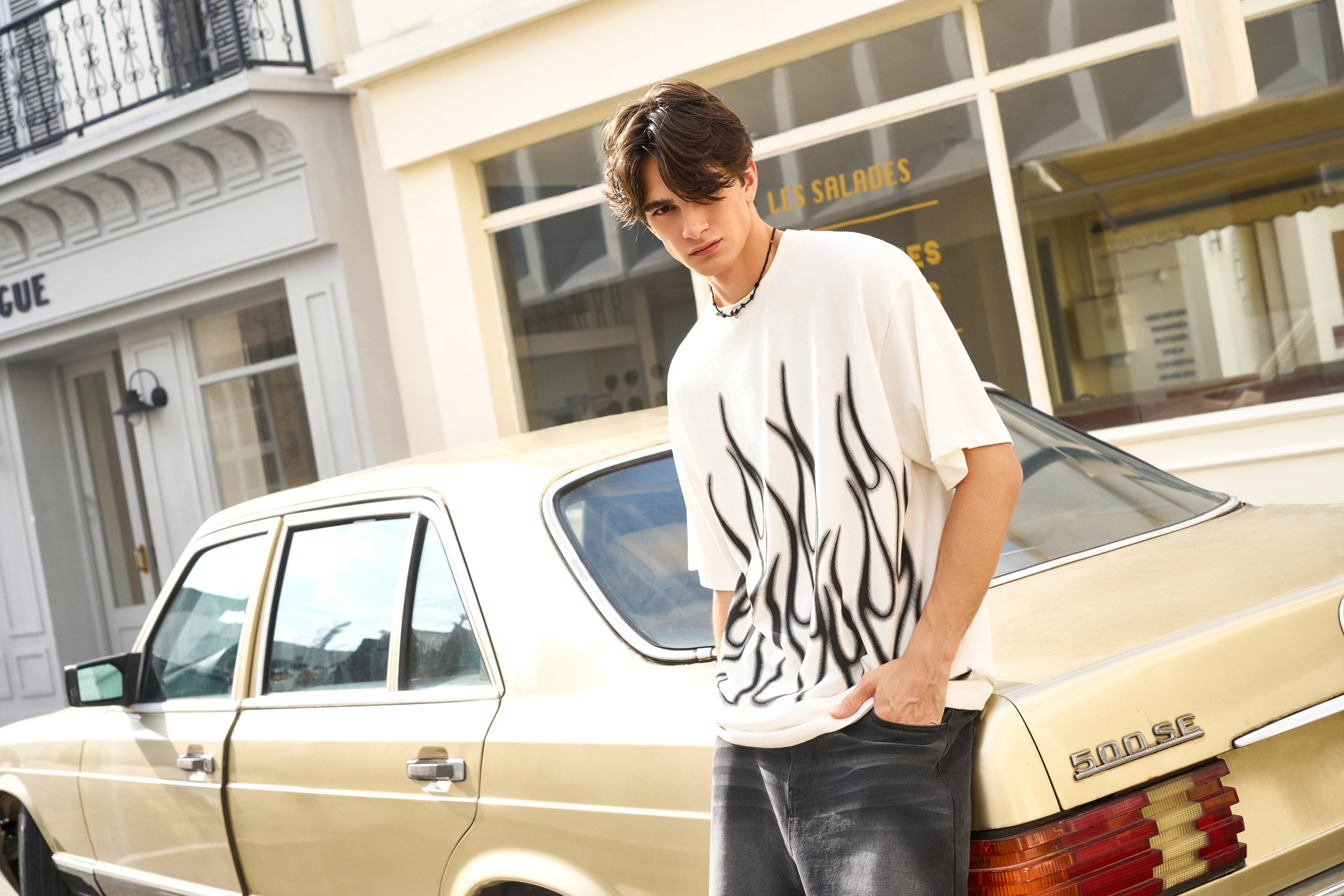 Men's Urban Flame Graphic T-Shirt