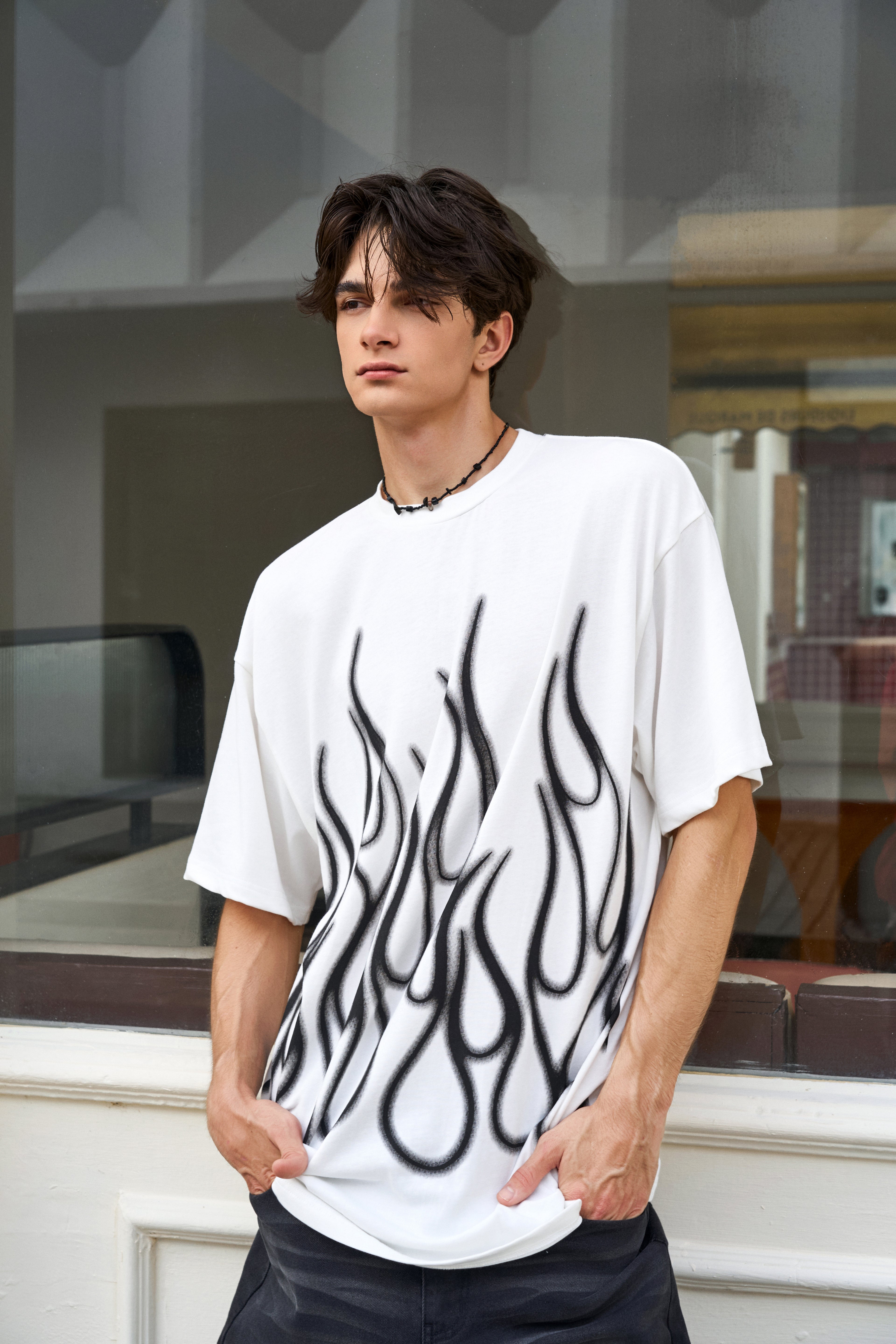 Men's Urban Flame Graphic T-Shirt