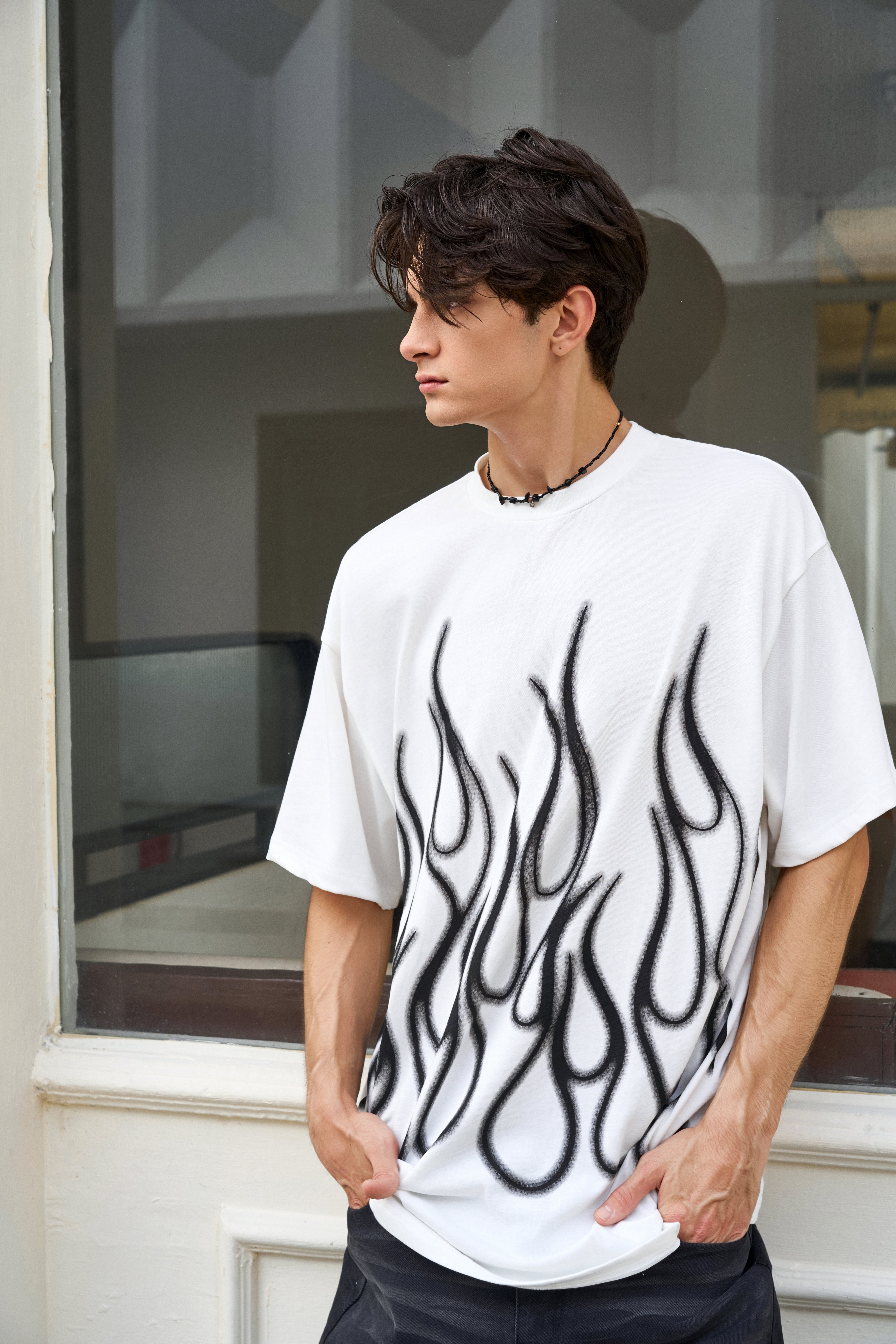 Men's Urban Flame Graphic T-Shirt
