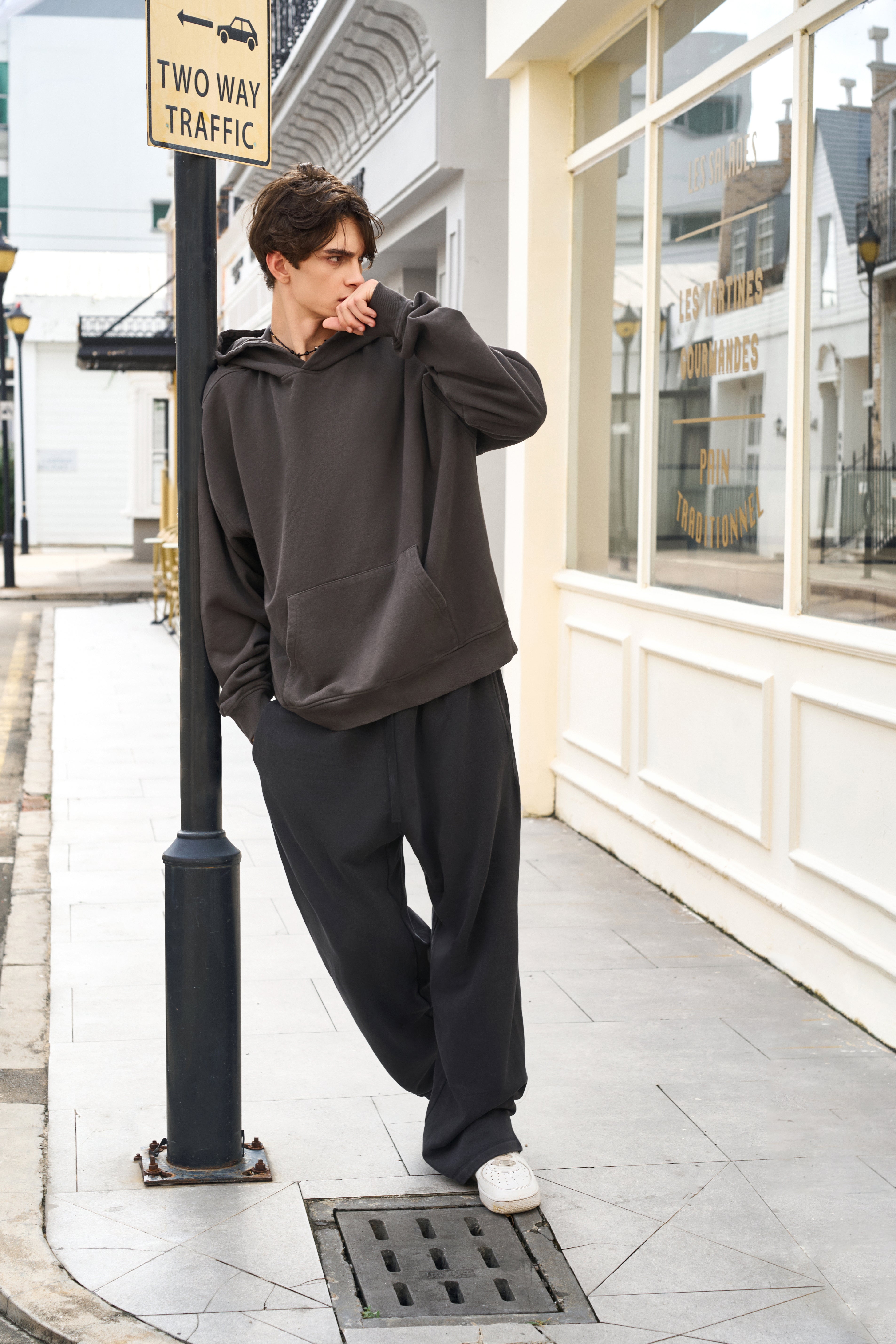 Men's Oversized Gray Hoodie