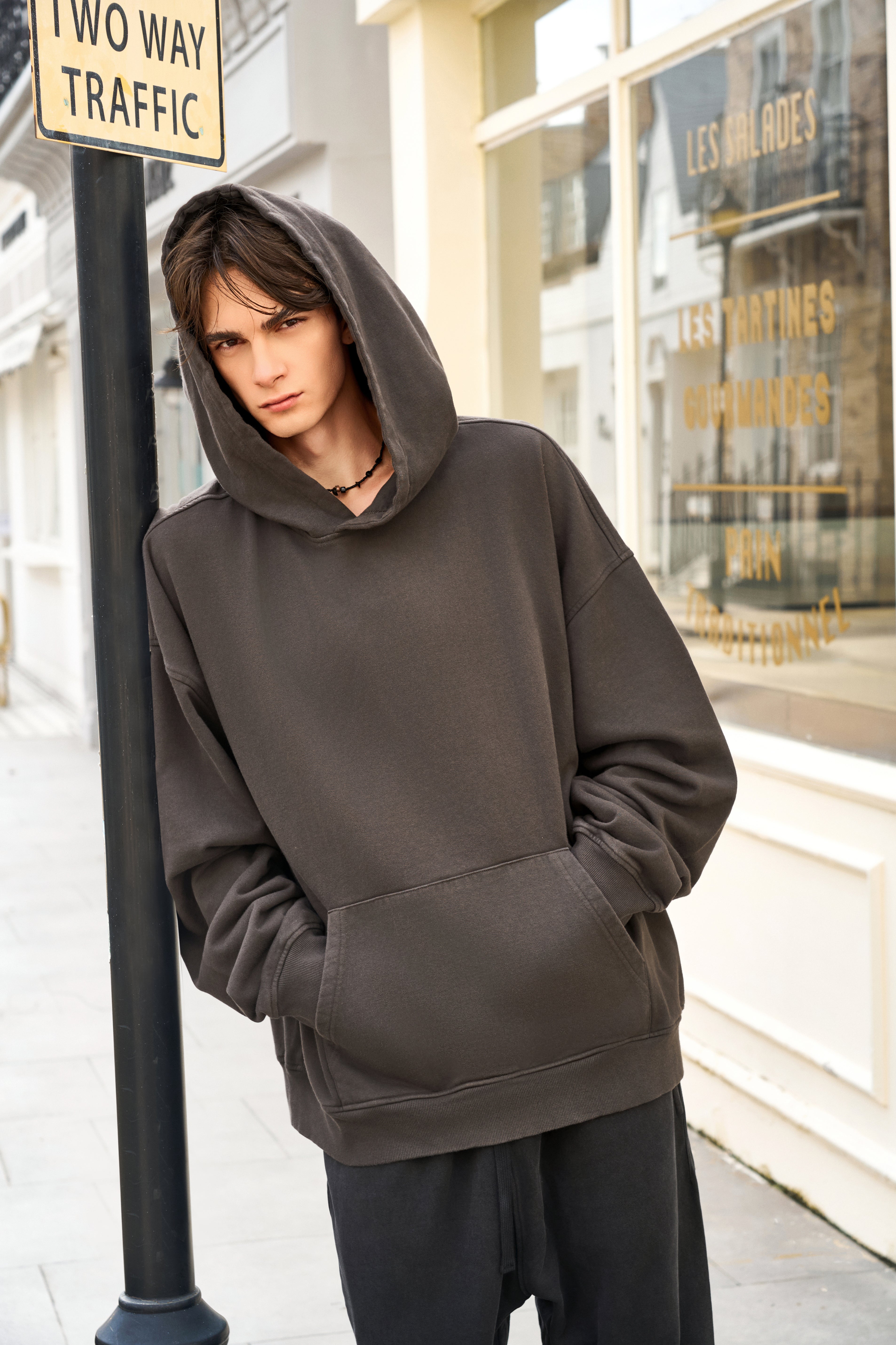 Men's Oversized Gray Hoodie