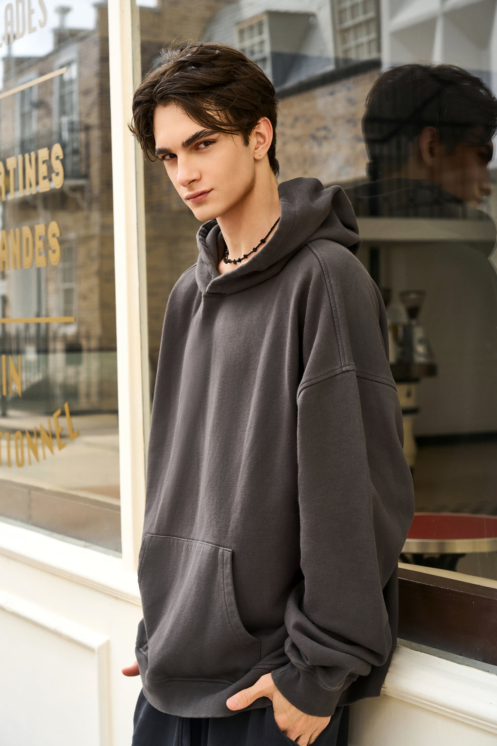 Men's Oversized Gray Hoodie