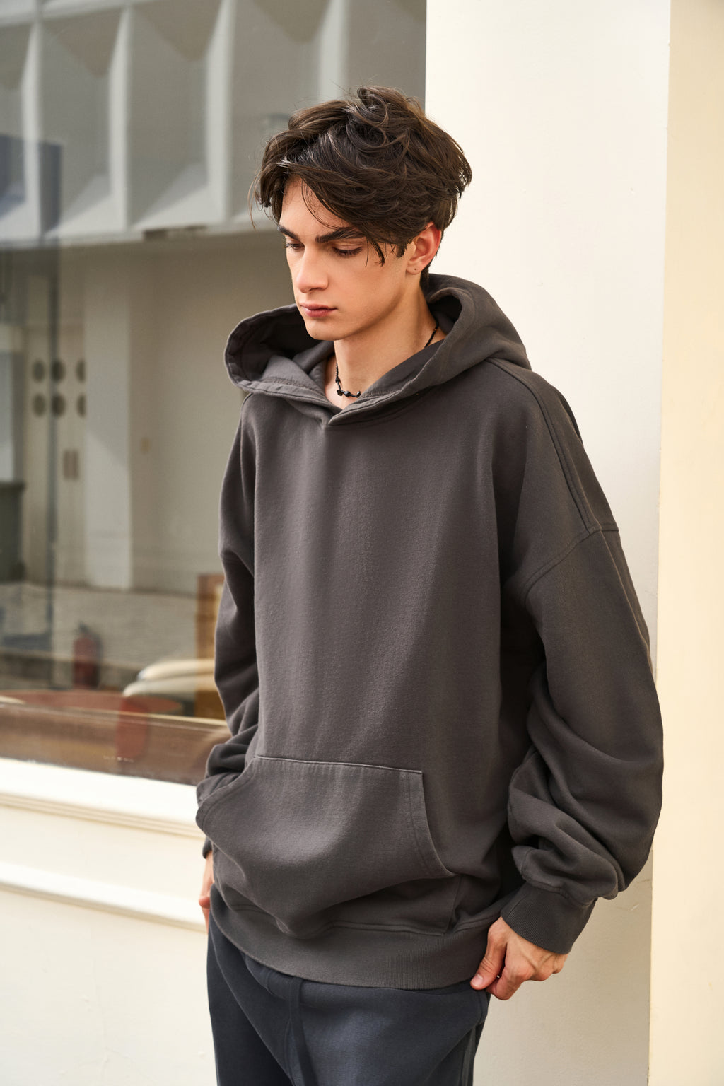 Men's Oversized Gray Hoodie