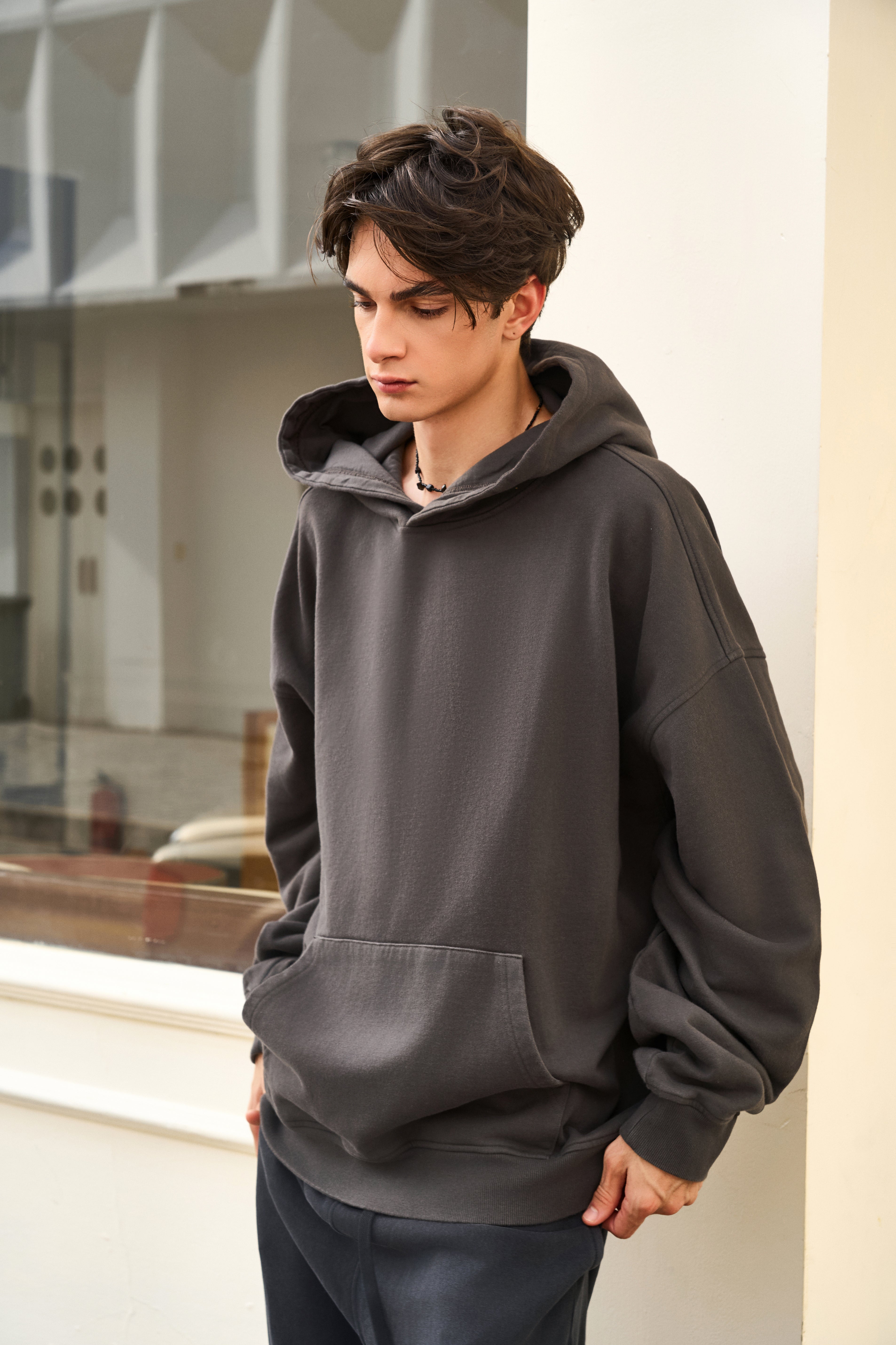 Men's Oversized Gray Hoodie