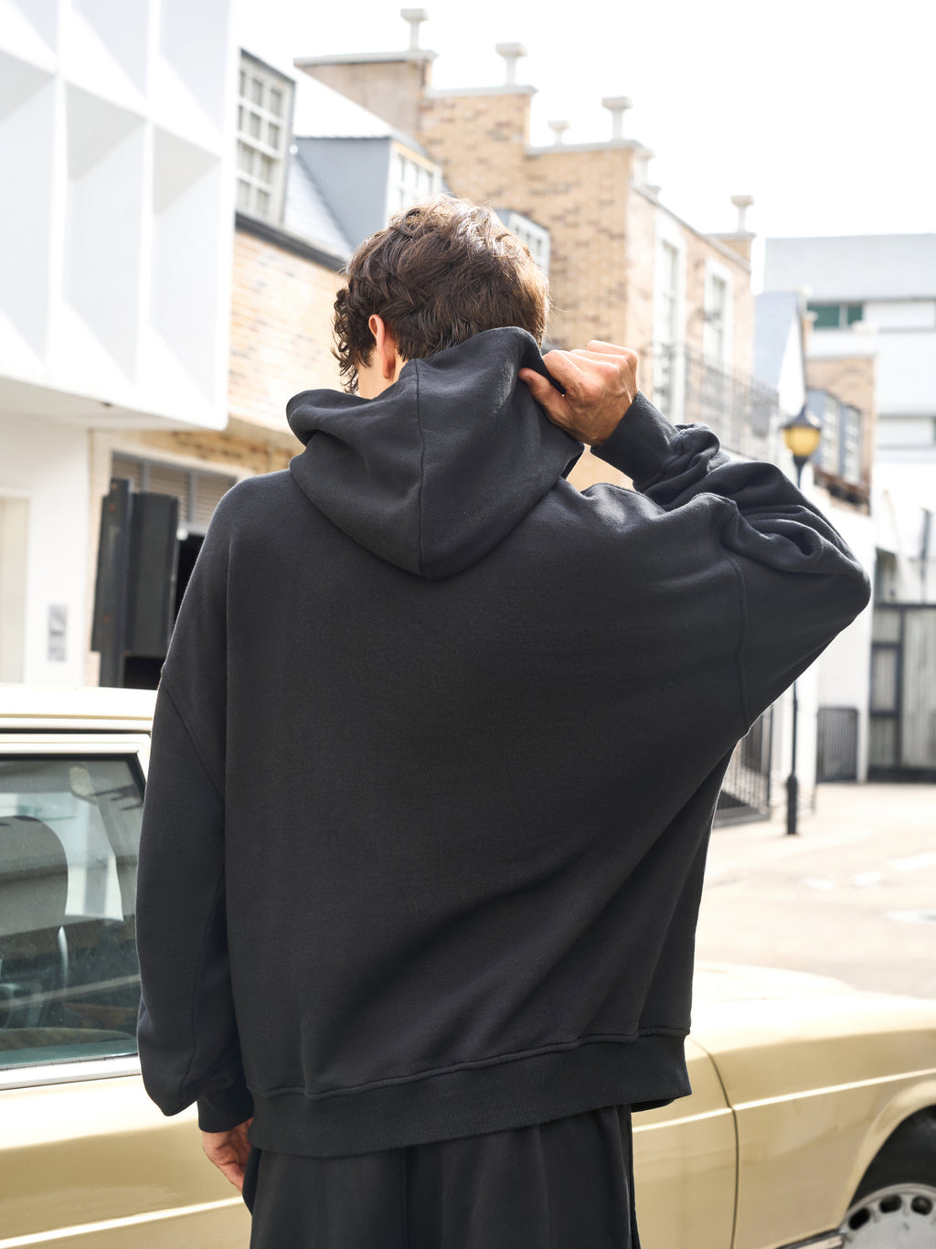 Men's Oversized Black Hoodie
