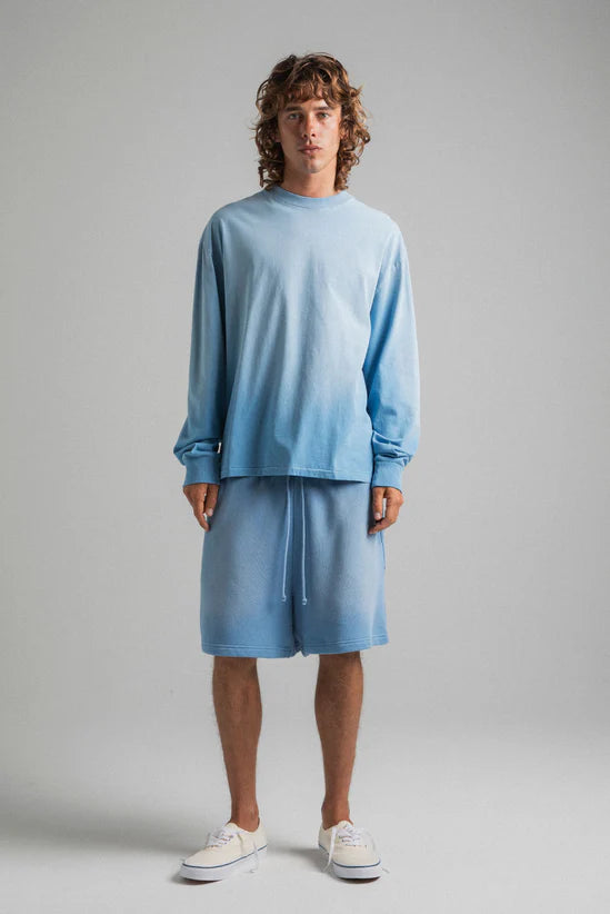 SUN FADED BABY BLUE LS TEE
